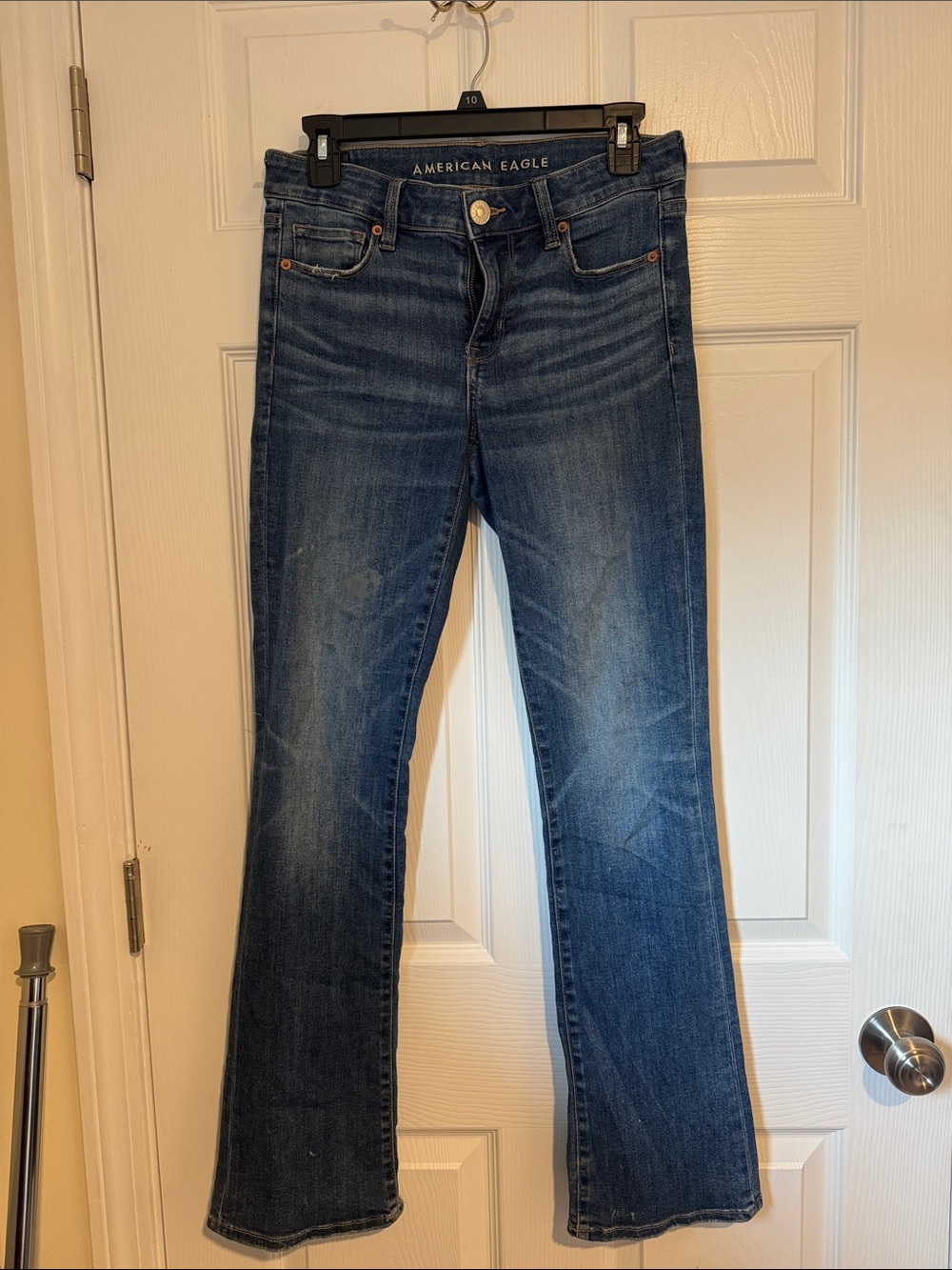 American Eagle Outfitters Women's Medium Blue Flared Jeans
